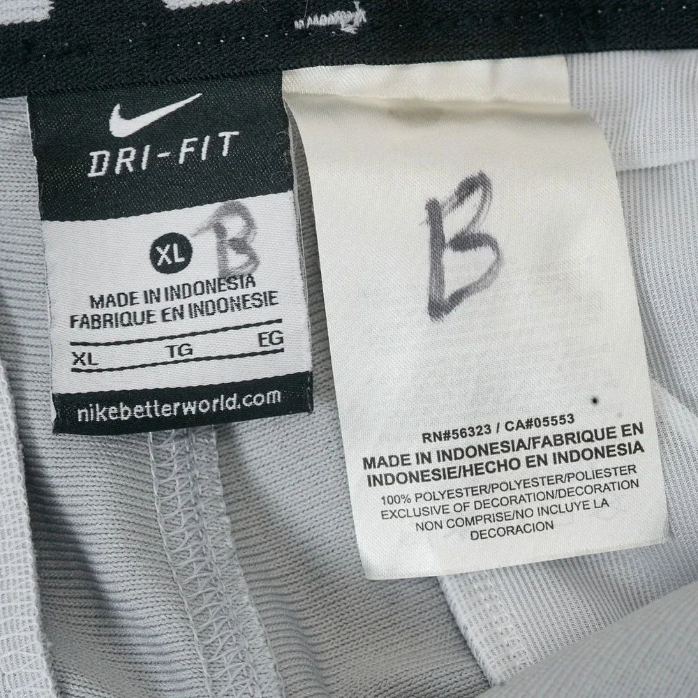 Nike Swoosh Dri-FIT Baseball Pants Gray  Navy Piping Striped Athletic‎ size XL